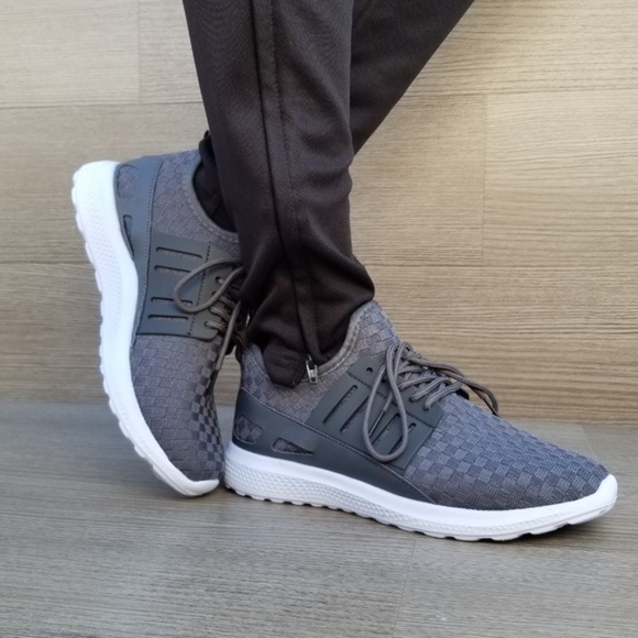 Light Weight Stylish Athletic Gray Sneakers-D - Picture 2 of 8